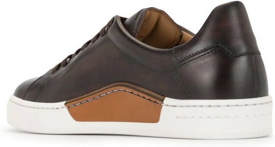 Magnanni leather low-top sneakers Brown