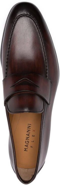 Magnanni leather penny loafers Brown