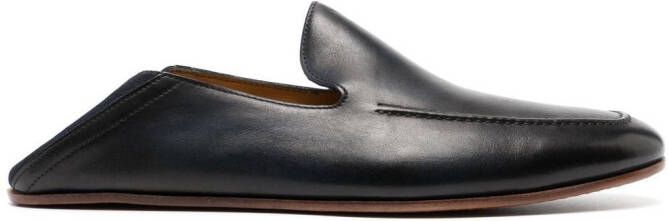 Magnanni leather slip-on loafers Black