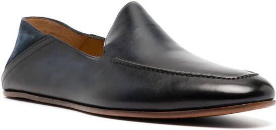 Magnanni leather slip-on loafers Black