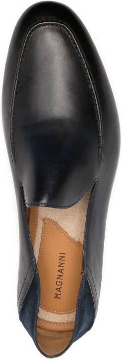 Magnanni leather slip-on loafers Black