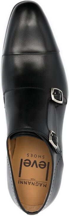 Magnanni Negro buckled monk shoes Black