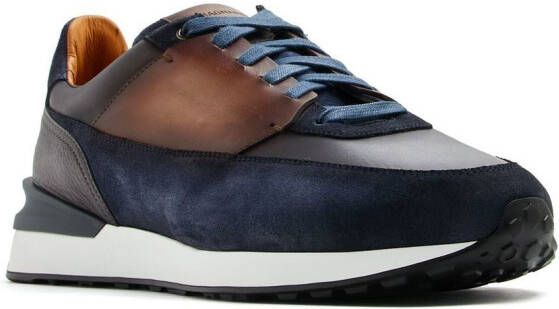 Magnanni panelled low-top sneakers Blue