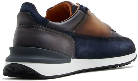 Magnanni panelled low-top sneakers Blue