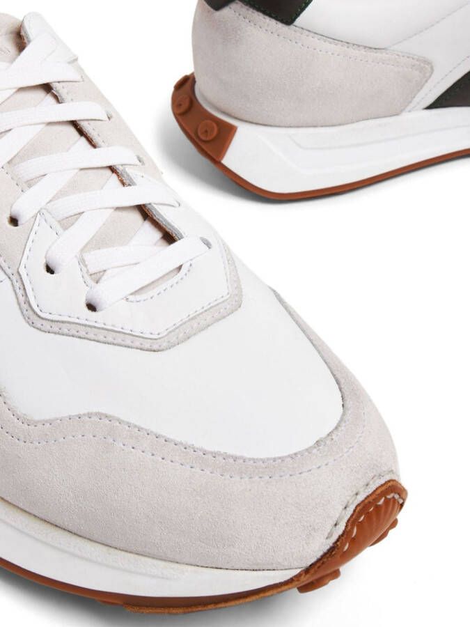 Magnanni panelled suede sneakers Neutrals