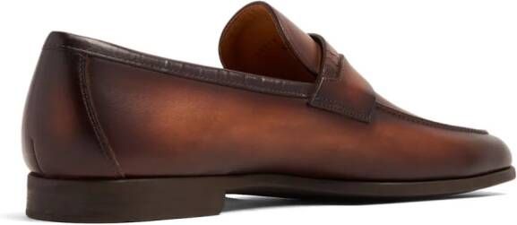 Magnanni penny-slot leather loafers Brown