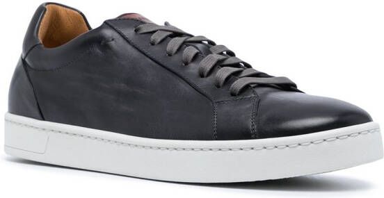 Magnanni round-toe leather sneakers Black