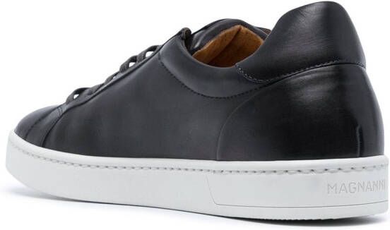 Magnanni round-toe leather sneakers Black