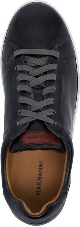 Magnanni round-toe leather sneakers Black