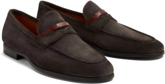 Magnanni slip-on suede loafers Brown