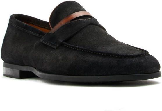 Magnanni suede slip-on loafers Black