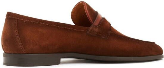 Magnanni suede slip-on loafers Brown