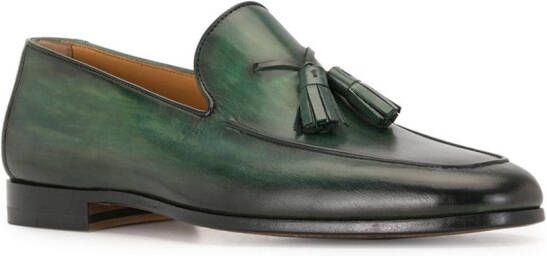 Magnanni tasseled leather loafers Green