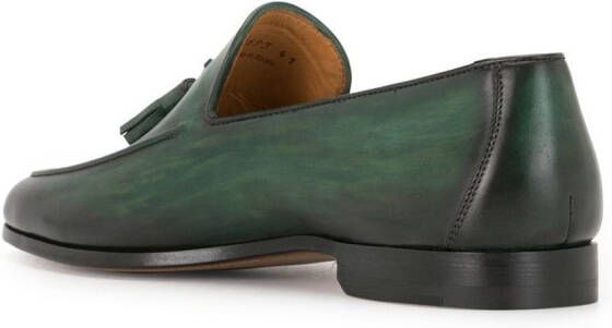 Magnanni tasseled leather loafers Green