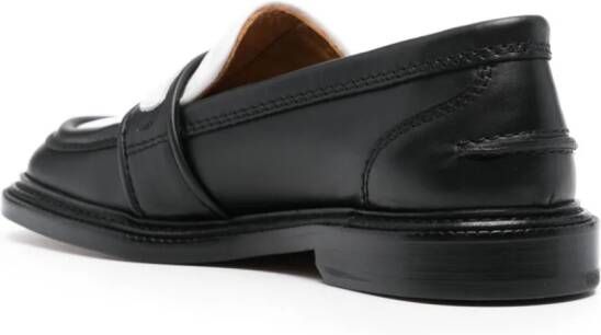 Maison Kitsuné 25mm panelled leather loafers Black