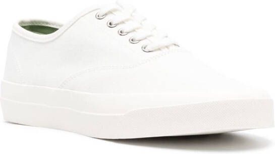 Maison Kitsuné canvas lace-up sneakers White
