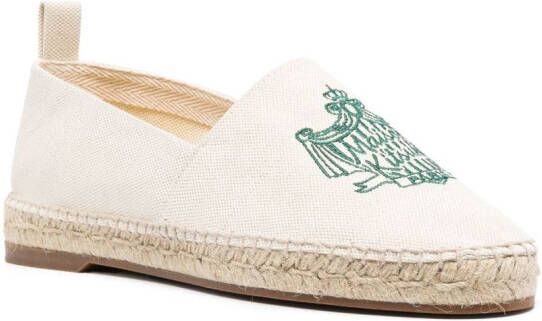 Maison Kitsuné embroidered-logo espadrilles Neutrals