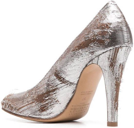 Maison Margiela 100mm lurex Mary-Jane pumps Silver