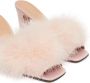 Maison Margiela Feather 90mm satin mules Pink - Thumbnail 4