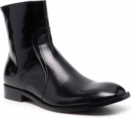 Maison Margiela brushed leather boots Black