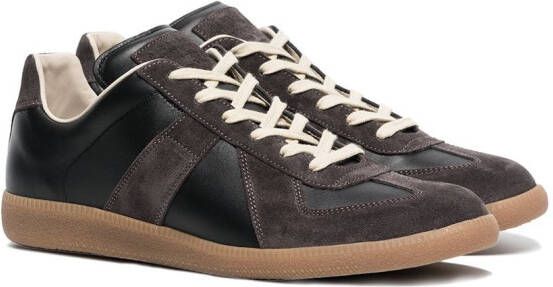 Maison Margiela Replica low-top leather sneakers Brown