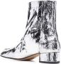 Maison Margiela cracked-effect metallic ankle boots Grey - Thumbnail 3