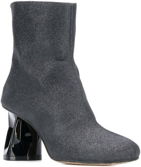 Maison Margiela crushed heel ankle boots Black