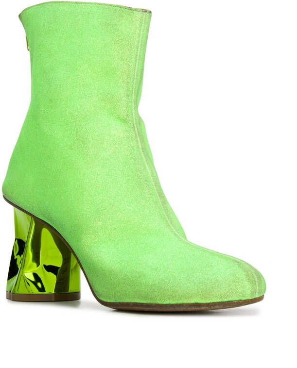 Maison Margiela crushed heel ankle boots Green
