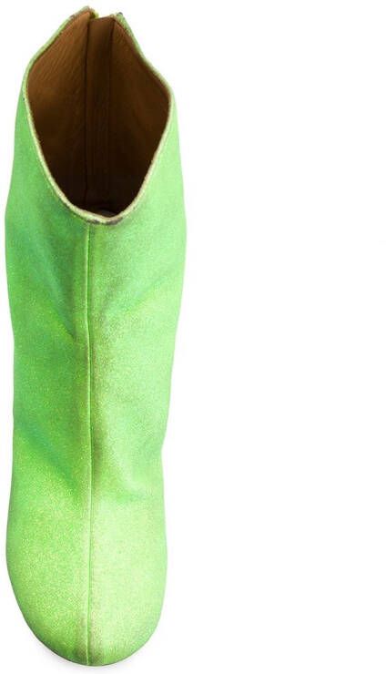 Maison Margiela crushed heel ankle boots Green