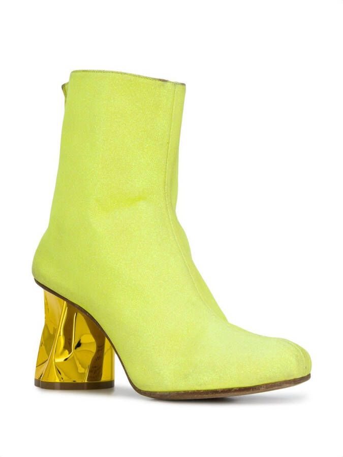 Maison Margiela crushed heel ankle boots Yellow