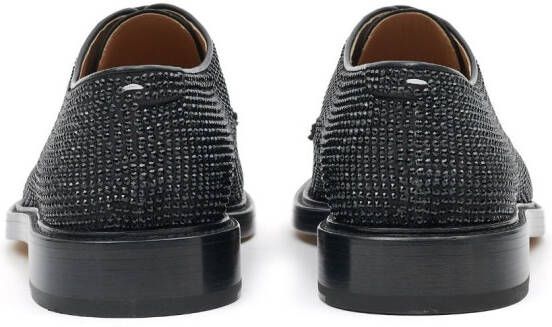 Maison Margiela Tabi rhinestone-embellished Derby shoes Black