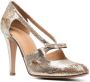 Maison Margiela 100mm metallic cut-out pumps Gold - Thumbnail 2