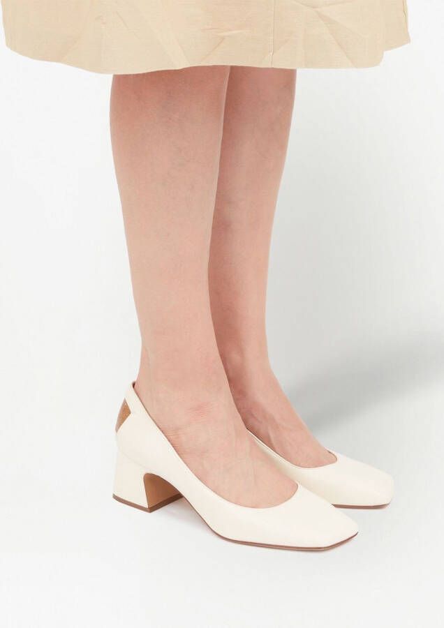 Maison Margiela Décortiqué 60mm four-stitch pumps White