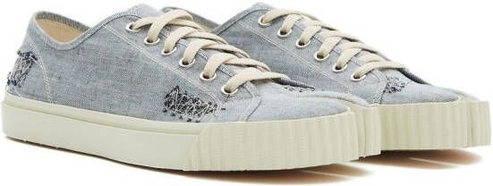 Maison Margiela Tabi embroidered low-top sneakers Blue