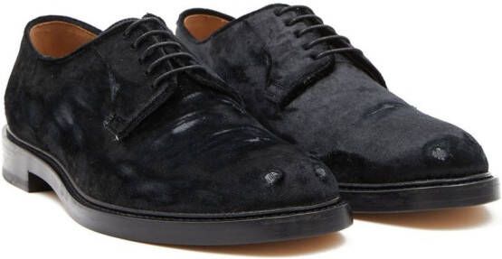 Maison Margiela velvet Derby shoes Black