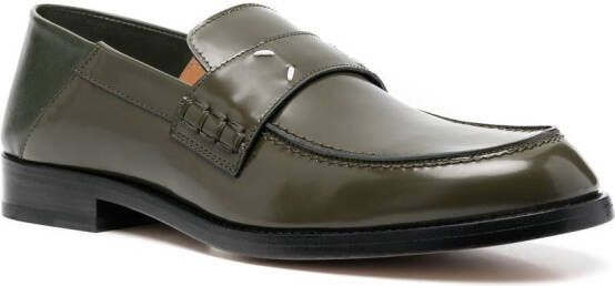 Maison Margiela four-stitch leather loafers Green