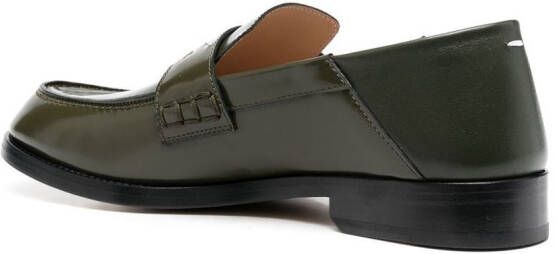 Maison Margiela four-stitch leather loafers Green