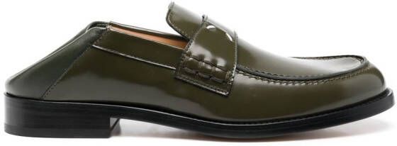 Maison Margiela four-stitch leather loafers Green