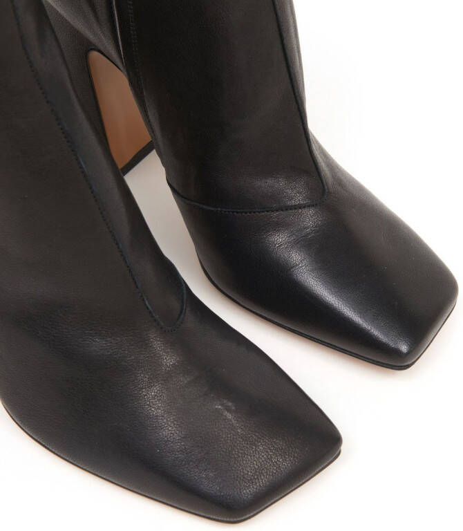 Maison Margiela Décortiqué 100mm four-stitch boots Black