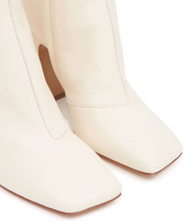 Maison Margiela Décortiqué 100mm four-stitch boots White