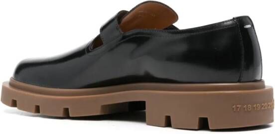Maison Margiela Ivy leather buckled shoes Black