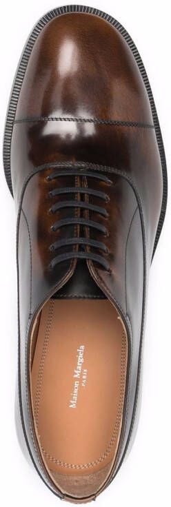 Maison Margiela waxed leather Oxford shoes Brown