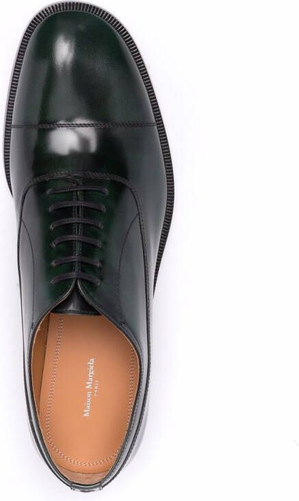 Maison Margiela waxed leather Oxford shoes Green