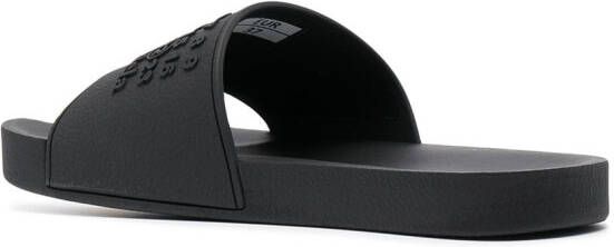 Maison Margiela Tabi logo-embossed slides Black