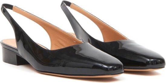 Maison Margiela Barbs leather slingback shoes Black