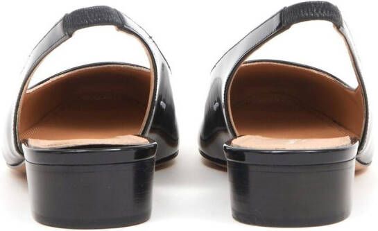 Maison Margiela Barbs leather slingback shoes Black