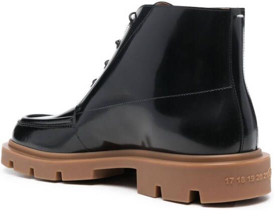 Maison Margiela Ivy patent-leather boots Black