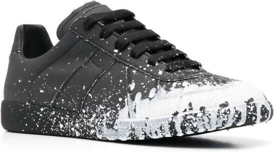 Maison Margiela paint-splash low-top sneakers Black