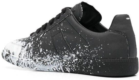 Maison Margiela paint-splash low-top sneakers Black