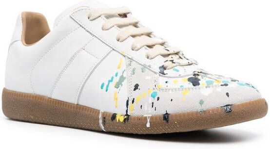 Maison Margiela Replica paint-splatter sneakers White